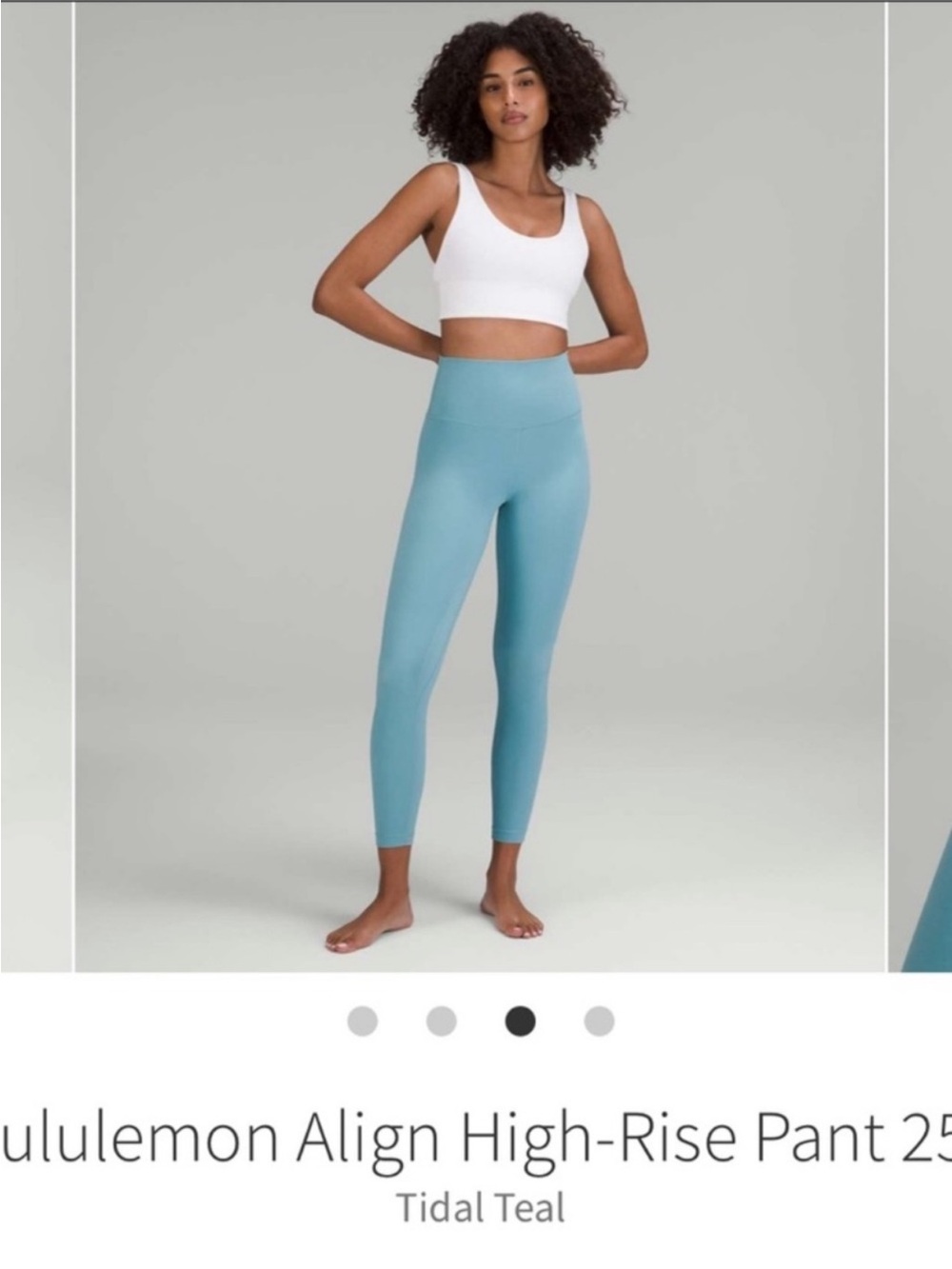Lululemon Align High Rise Pants 25" Tidal Teal Sz 6 - Picture 4 of 11